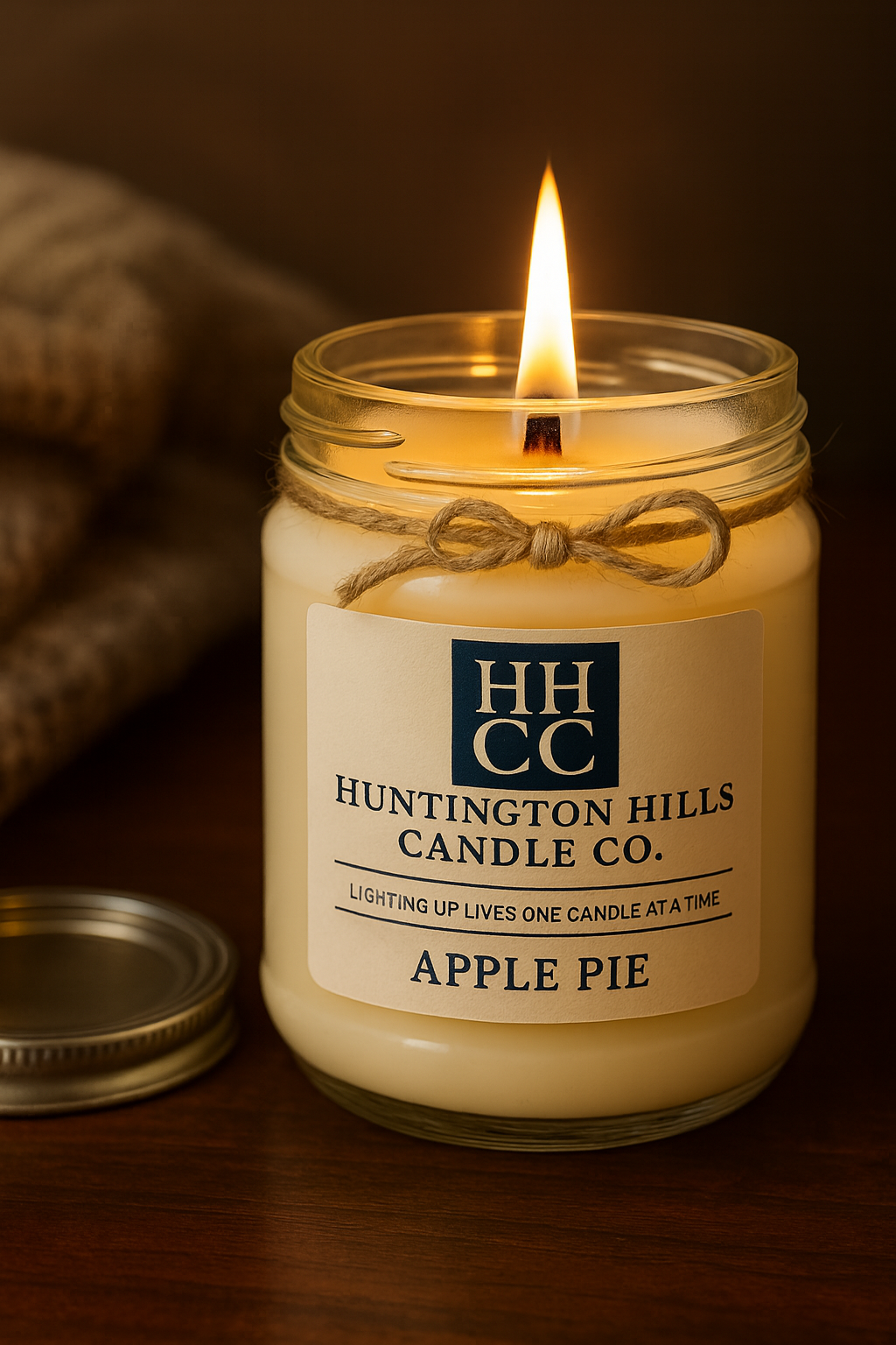 Apple Pie Wooden Wick Soy Candle